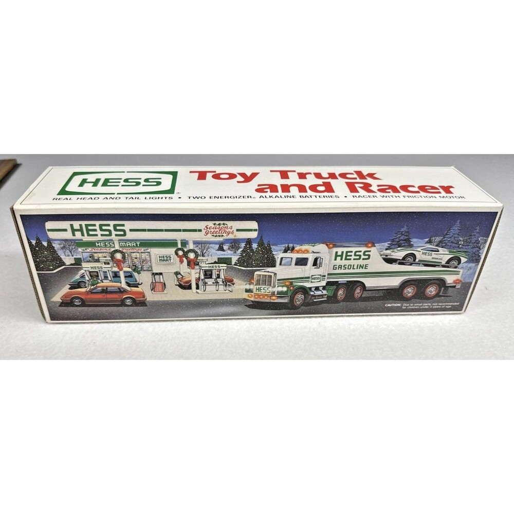 Hess 1991 Toy Truck And Racer Vintage Collectible Semi Truck w/ Original Box